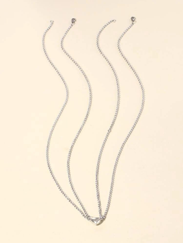 Magnetic Heart Necklace Pair Set(2 Piece)