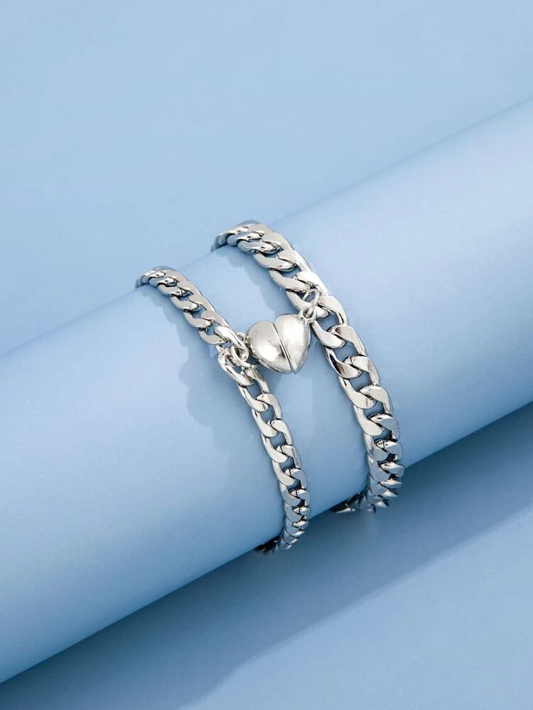 Couple Magnet Heart Bracelet